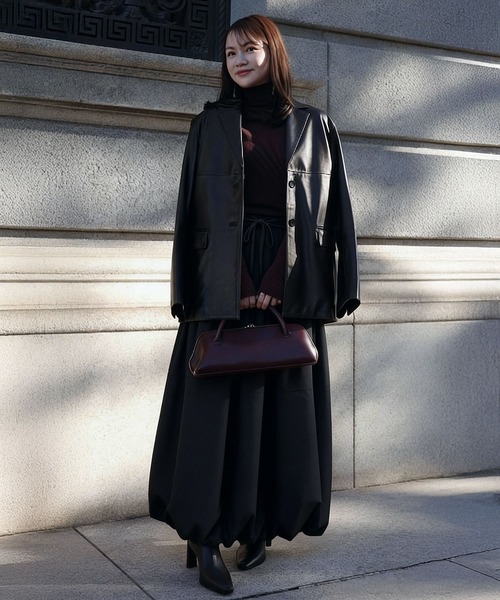 ✨新品タグ付き✨ CLOTH&CROSS 24年バルーンスカート ブラック BLANC FICELLE スカート バルーンスカート ロング丈 : ZOZOTOWN Yahoo