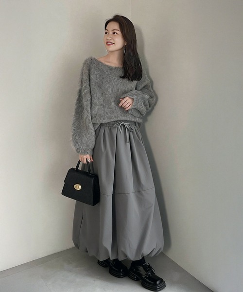 BLANC FICELLE スカート バルーンスカート ロング丈 : ZOZOTOWN Yahoo