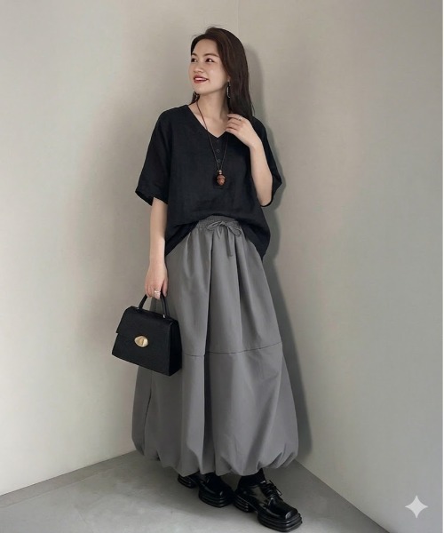 BLANC FICELLE スカート バルーンスカート ロング丈 : ZOZOTOWN Yahoo
