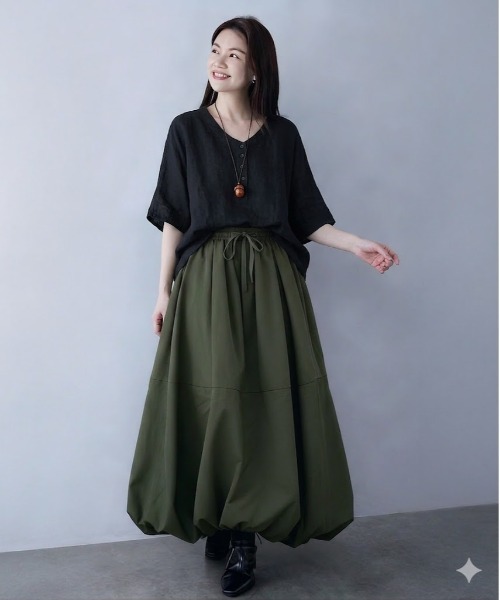 ★新品タグ付き！フェンネル/ボリュームバルーンスカート ブラック FENNEL★ ボリュームバルーンスカート - FENNEL - FENNEL｜YAMADAYA STORE
