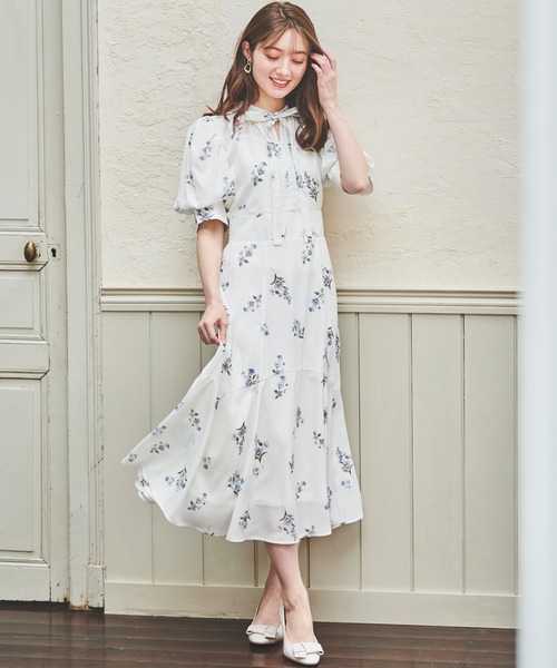 LAISSE PASSE」 半袖ワンピース SMALL アイボリー レディース 