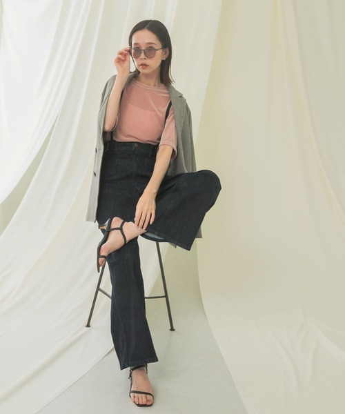 tシャツ シアーベロア５分袖トップス / 1215260800 レディース シアーベロア5分袖トップス | PROPORTION BODY DRESSING
