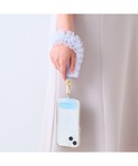 スマホハンドストラップ チュール ブルー (ス...の詳細画像1