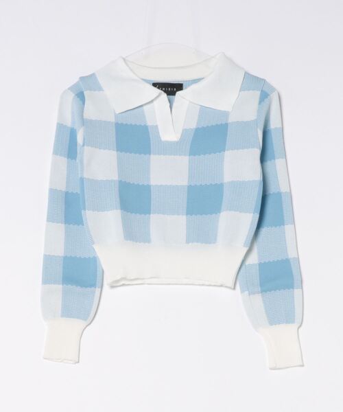 HYSTERIC GLAMOUR チェック柄 クロップドニット INASTUDIOS（イーナストゥディオス） ニット セーター チェック柄