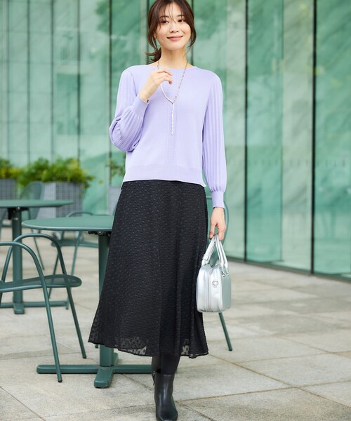 Reflect（リフレクト） スカート 「手洗い可」シアードットフレア