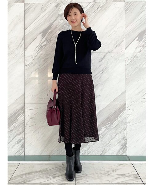 スカート WRAP PLEATS M/SK ラップ プリーツ ミディスカート