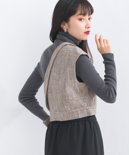 terrace ベスト ジレ ショートアシメベスト レディース : ZOZOTOWN