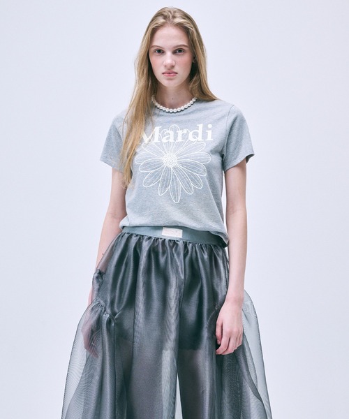 Mardi Mercredi tシャツ SLIM TSHIRT FLOWERMARDI レディース