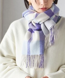 メーカー 一覧 SHIPS リバーシブル カシミヤ チェック ストール マフラー 小物