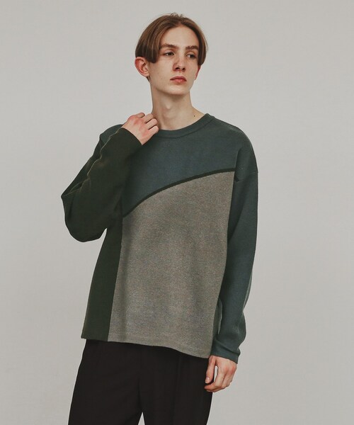 tk.TAKEO KIKUCHI（ティーケータケオキクチ） セーター ニット ナナメ