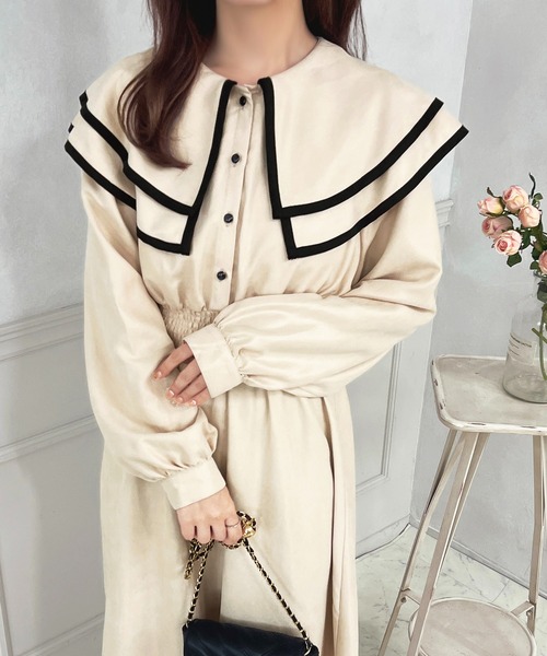 apres jour（アプレジュール） ワンピース アソートW襟ワンピース