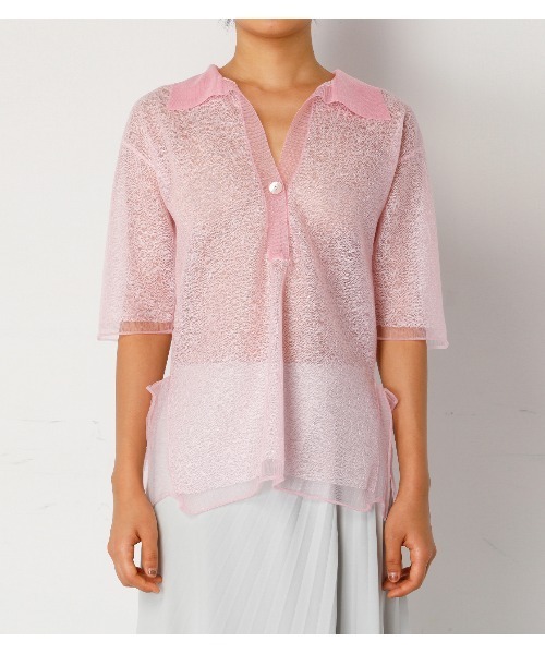 アイレネ IRENE ニット 24A82002 ホワイト サイズ：36 アイレネ - IRENE | Wave Pattern Knit Tops-Ivory-36の通販