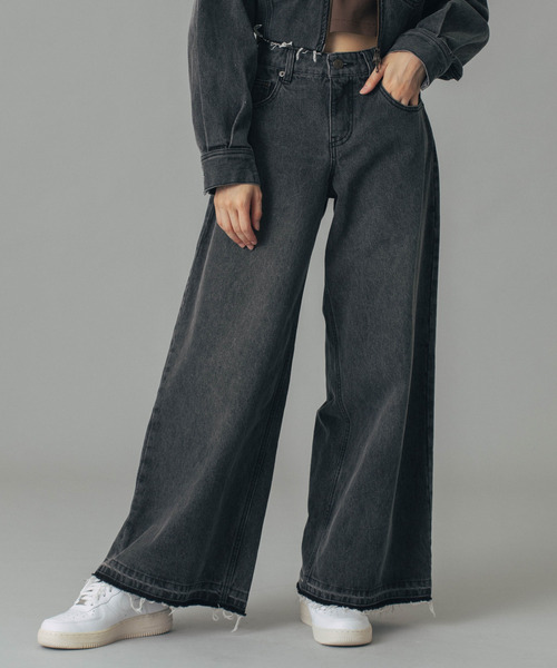 X-girl ジーンズ デニム デニムパンツ LOW RISE OVERDYED DENIM X-girl ジーンズ デニム デニムパンツ LOW RISE OVERDYED DENIM