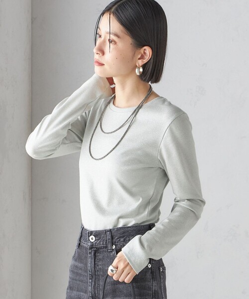 新品 マスターバニー 4WAYトリコット ジップカットソー(6)LL/グレー SHIPS（シップス） tシャツ 「洗濯機可能」シャイニー ストレッチ