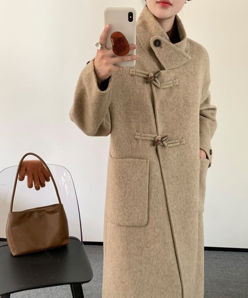 aimoha（アイモハ） ダッフルコート コート スタンドカラーロング丈