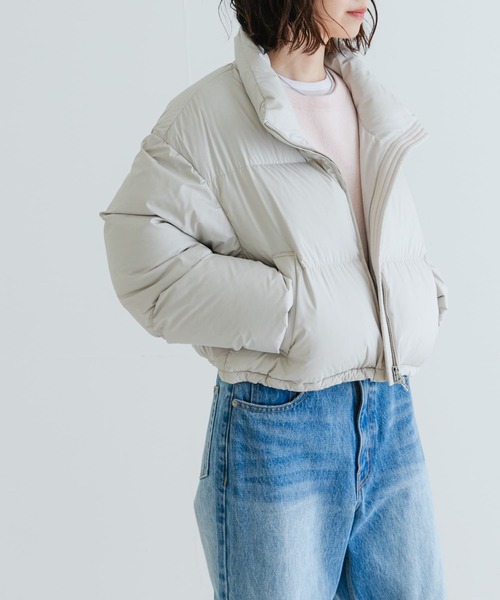 新品　アーバンリサーチ　撥水ダウンジャケット　アイボリーベージュ　ダウン80%！ URBAN RESEARCH ダウンコート ダウンジャケット 撥水ショート