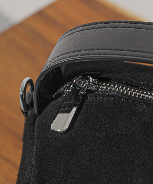 en CAnAF ハンドバッグ 牛革スウェード 2way ワンハンドル ショルダー