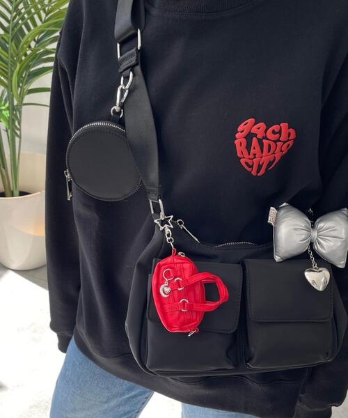 ♡かわいやいちご♡　ふわコロショルダー&パンプキンバッグ　3点セット ♡かわいやいちご様専用♡ ふわコロショルダー&パンプキンバッグ