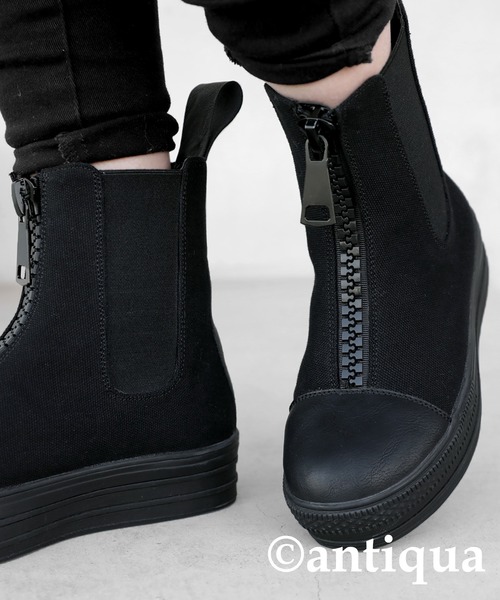 「antiqua」 ショートブーツ S ブラック レディース_画像4