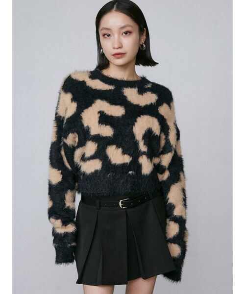 みぃ～姉♡Stella McCartney ヒョウ柄ニットセーター セール】ジャカードパターンニット（ニット/セーター）｜jouetie