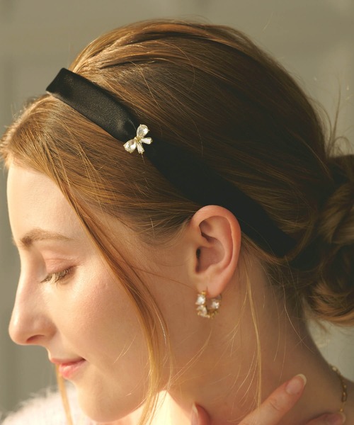 カチューシャ ビジューリボンカチューシャ : ZOZOTOWN Yahoo!店 - 通販