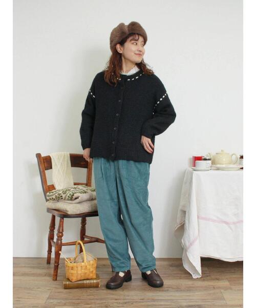 「Samansa Mos2」 コーデュロイパンツ L ベージュ レディース_画像9