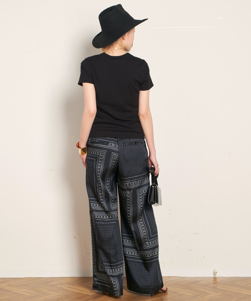 AP STUDIO パンツ スカーフプリントパンツ レディース : ZOZOTOWN