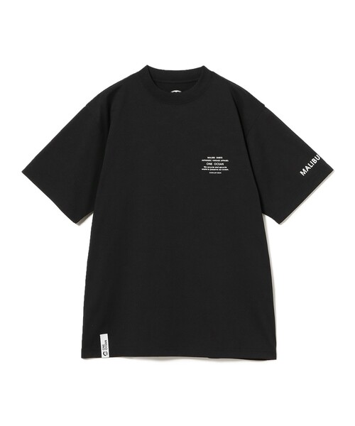 MALIBU プリント ブラック Tシャツ MALIBU SHIRTS tシャツ 「別注」MALIBU / スリーブプリント T