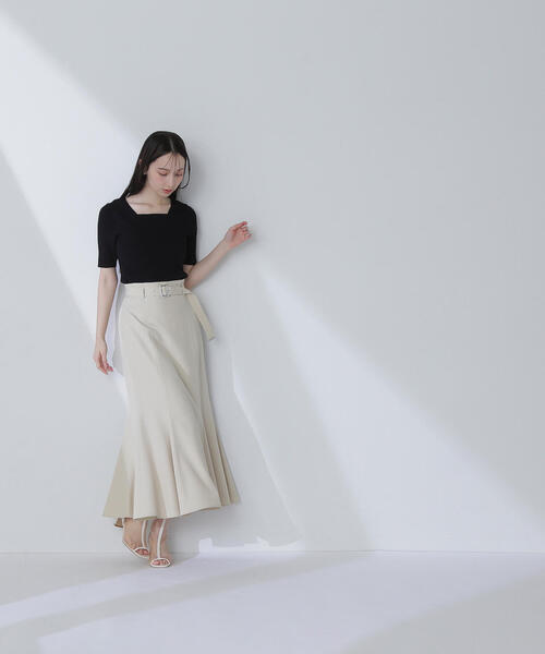 NATURAL BEAUTY BASIC スカート ベルテッドマーメイドスカート