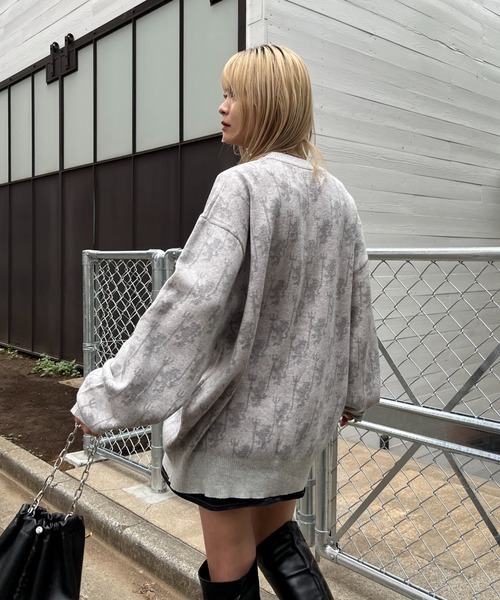 「WHO'S WHO gallery」 長袖ニット「SOURCREAMコラボ」 FREE アッシュグレー メンズ_画像3