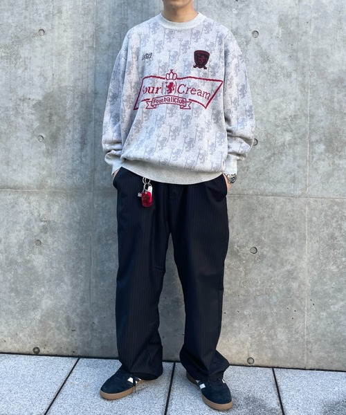 「WHO'S WHO gallery」 長袖ニット「SOURCREAMコラボ」 FREE アッシュグレー メンズ_画像6