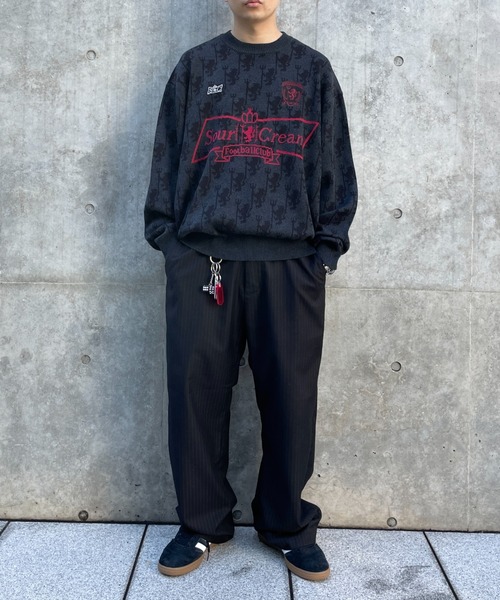 「WHO'S WHO gallery」 長袖ニット「SOURCREAMコラボ」 FREE アッシュグレー メンズ_画像7