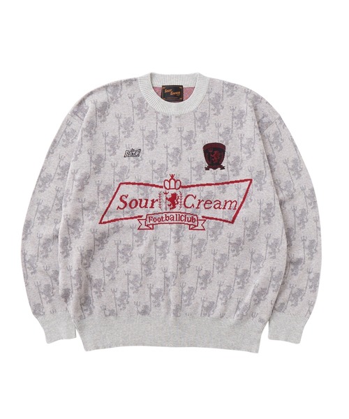 「WHO'S WHO gallery」 長袖ニット「SOURCREAMコラボ」 FREE アッシュグレー メンズ_画像9