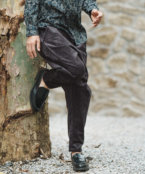 mp14288-フェード加工コーデュロイバルーンテーパードパンツ（その他