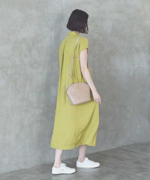 LA MARINE FRANCAISE ワンピース リネンレーヨンスモールカラー