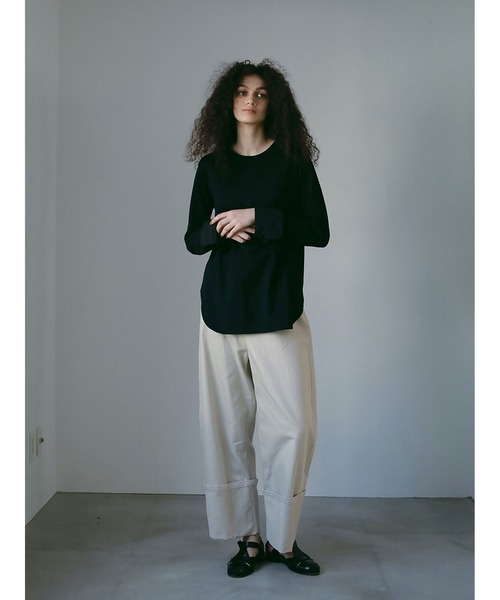 HER. tシャツ カフスデザインロングTシャツ レディース