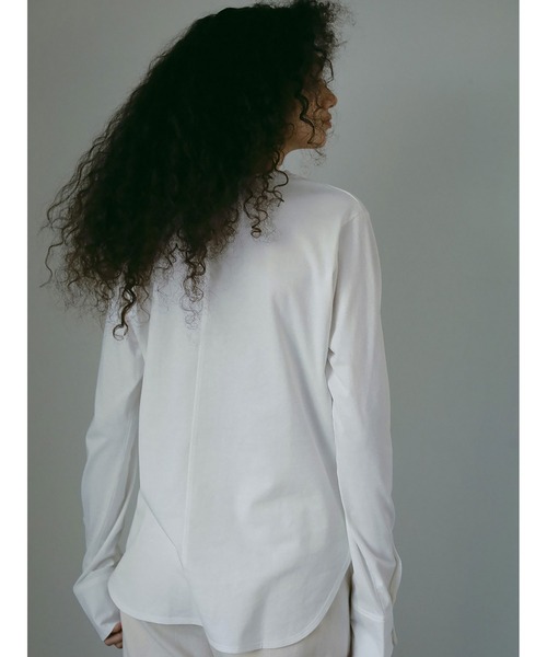 tシャツ シャツカフスロンＴシャツ レディース HER. tシャツ カフスデザインロングTシャツ レディース