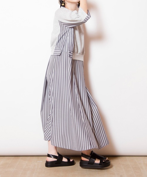 大人気✨‼️❤️osmosis❤️ステッチベルト切り替えワンピース ステッチベルト切替ワンピース | オズモーシス(OSMOSIS