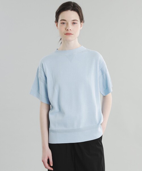 「MACKINTOSH PHILOSOPHY」 半袖ニット 2 ブルー レディース