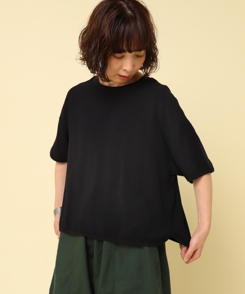 tシャツ B2888 リブコンビヘムカーブプルオーバー レディース