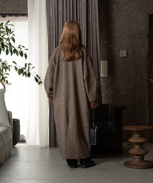 Amiur stand neck long coat Amiur stand neck long coat(moca