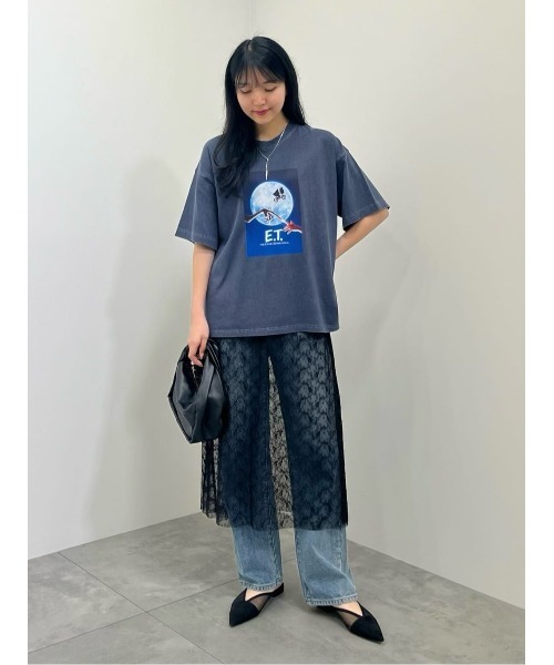 tシャツ HOLiC カット2PTEE　497282 レディース AMERICAN HOLIC tシャツ チュールオーバーサイズTシャツ