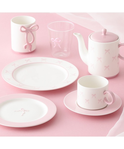 Francfranc（フランフラン） 食器 リボン ティーポット ピンク