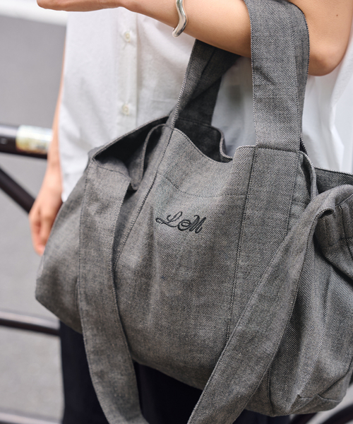 loomer LINEN CANVAS BAG BODER リネンバッグ Linen Canvas Bag - loomer Store