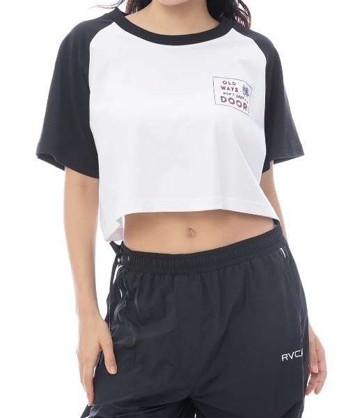 tシャツ 「RVCA/ルーカ」25SS OLD WAYS CROPPED SS TEE/半袖ショート丈Tシャツ レディース