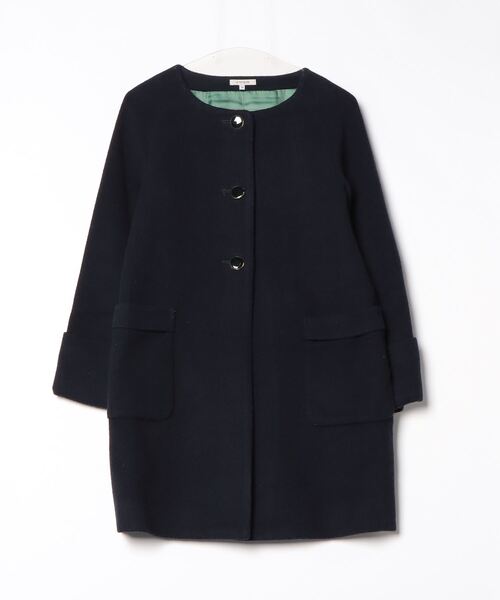 La TOTALITE（ラ トータリテ） ノーカラーコート 36 ネイビー