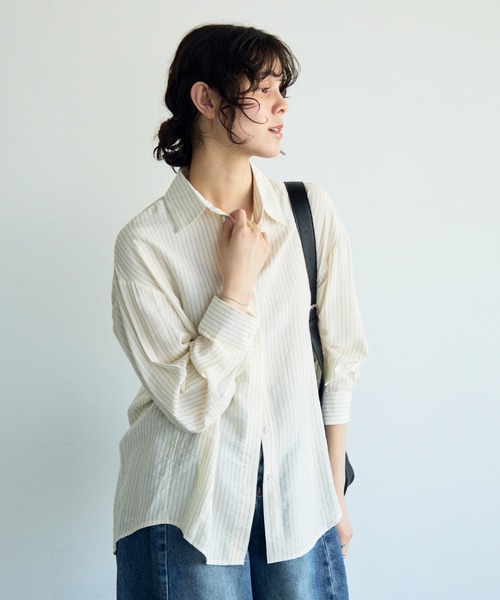 【boohoo】ピンストライプ リネン風オーバーシャツ&ショーツSET boohoo】ピンストライプ リネン風オーバーシャツ&ショーツSET