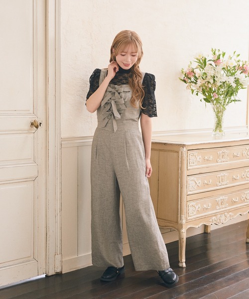 Areeam（アリーム） サロペット オーバーオール リボン付きサロペット