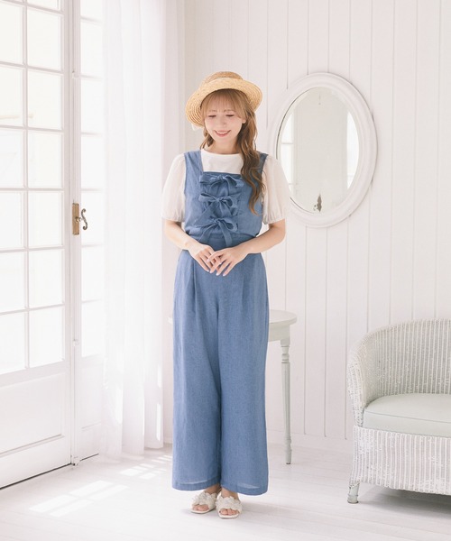 ULLA JOHNSON サロペット リボン付き ULLA JOHNSON サロペット リボン付き