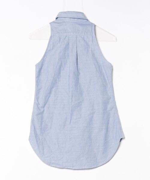 MADISON BLUE」 刺繍ノースリーブシャツ X-SMALL ブルー レディース 